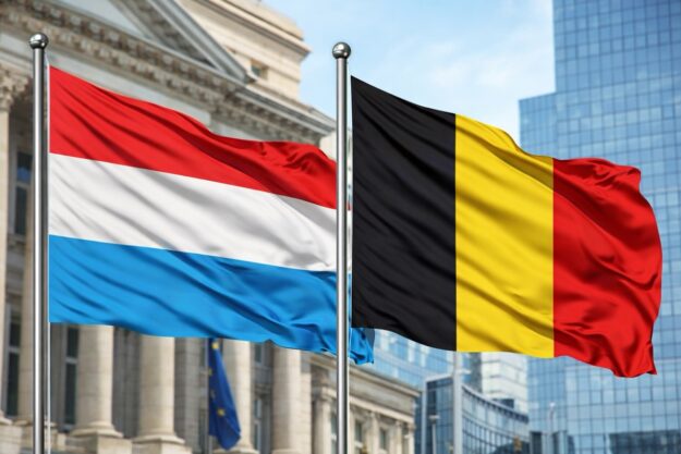 belgian ad luxembourg flags